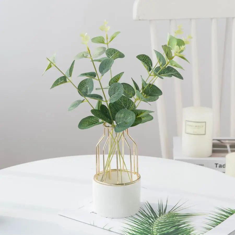 DecorBites™ Eucalyptus Leaves Artificial Plants for Home Wedding Decor & Outdoor Christmas Wreaths