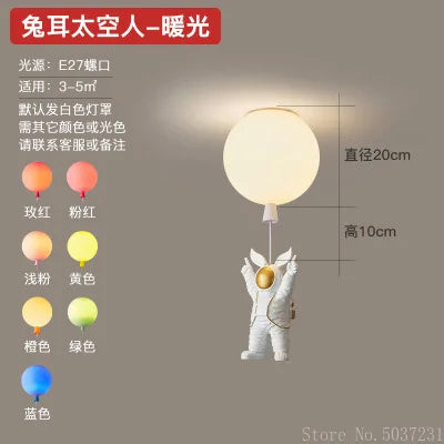 DecorBites™ Kids Space Balloon LED Ceiling Lamp - Creative Nordic Cartoon Decor