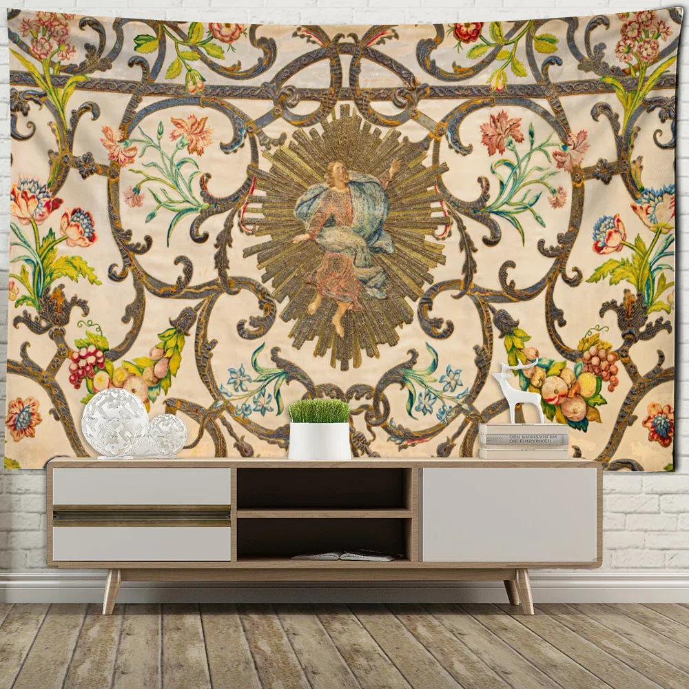 Retro Khaki Wall Tapestry