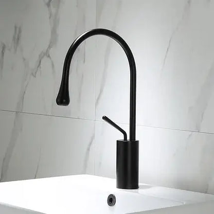 DecorBites™ Gun Grey Brass Basin Faucet Hot Cold Kitchen Sink Water Crane Swivel