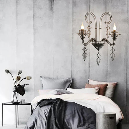 DecorBites™ Iron Baroque E14 LED Chandelier Suspension Lighting for Foyer