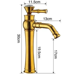 Gold High Arc Basin Faucet