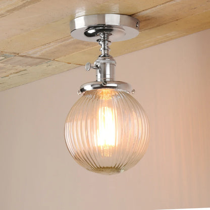 DecorBites™ Glass Globe Semi Flush Mount Ceiling Light Fixture