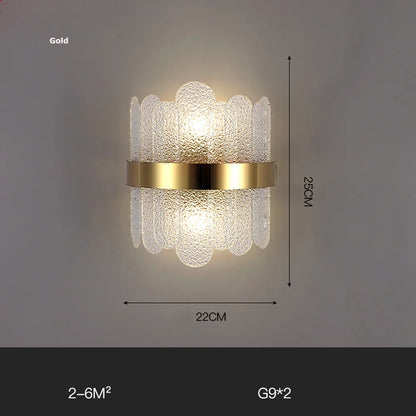 DecorBites™ Gold Black LED Wall Sconce Light for Bedroom Corridor