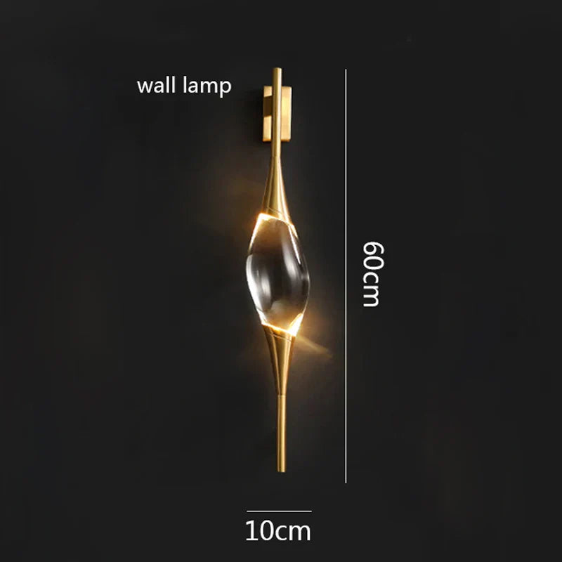 DecorBites™ Crystal Copper Wall Sconce for Dining Room, Living Room, and Bar