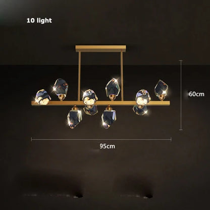 DecorBites™ Crystal Copper Round Chandelier: Elegant LED Suspension Lamp for Dinning Room