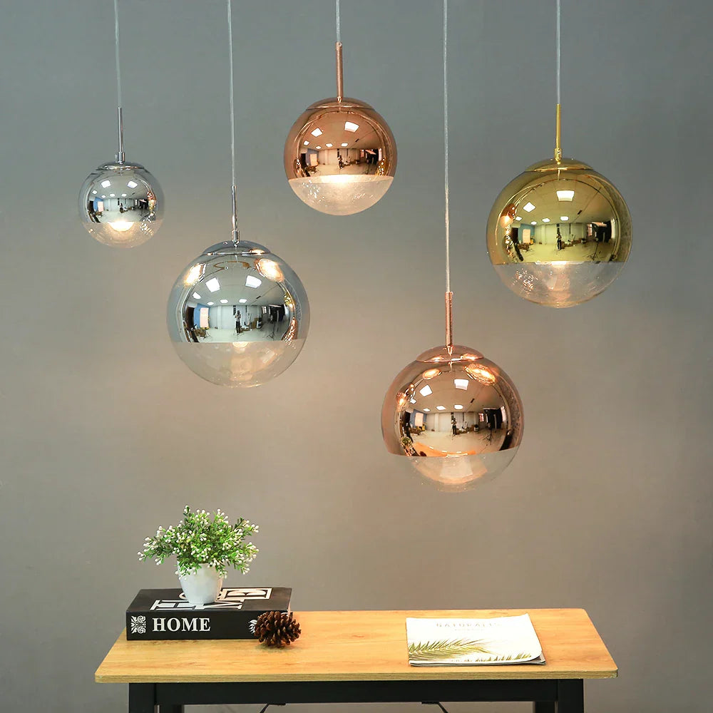 Gold Glass Modern Pendant Light