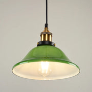 Green Glass Industrial Lamp