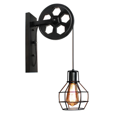 DecorBites™ Industrial Iron Wall Sconce LED Fixture for Cafe Bar Loft Decoration