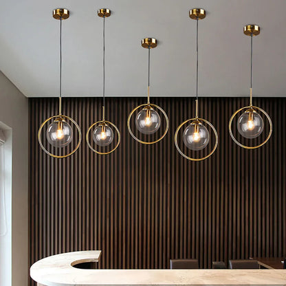 DecorBites™ Glass Ball Pendant Lamps: Modern Lighting for Bar, Restaurant, Bedroom