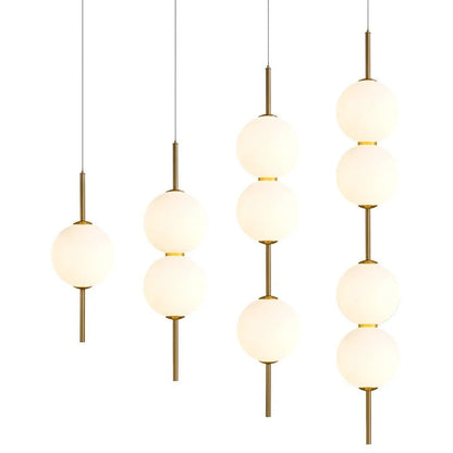 DecorBites™ Glass Ball LED Pendant Lamps - Warm Milky White Hanging Lights