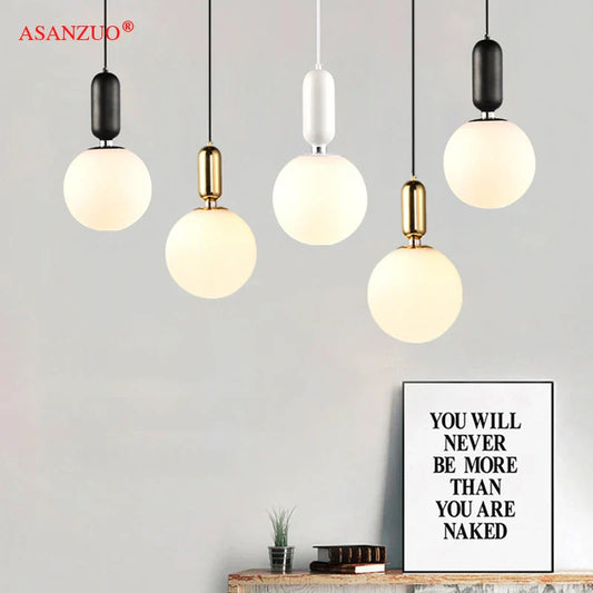 DecorBites™ Glass Ball LED Bedside Pendant Lamp