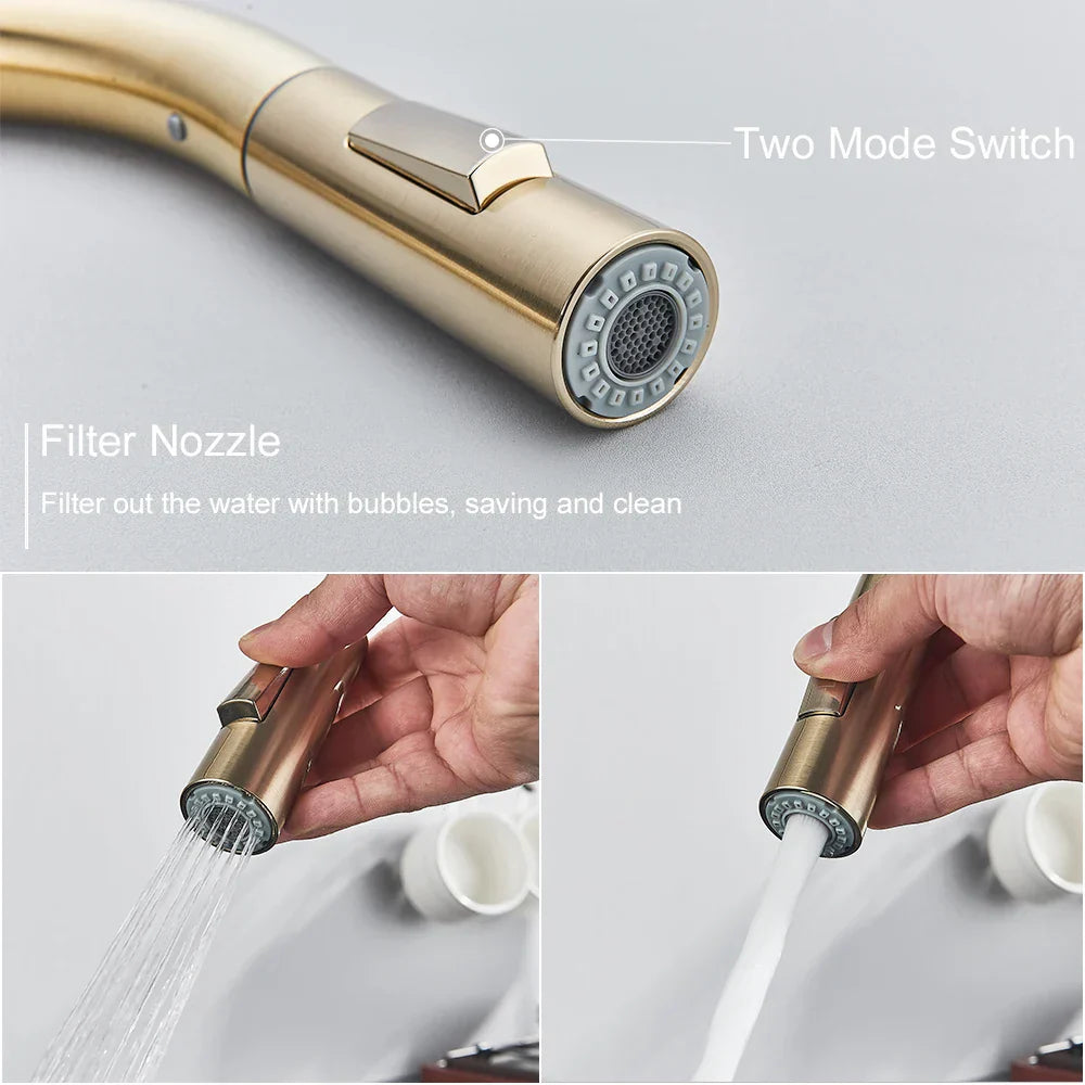 Gold Touch Sensor Kitchen Faucet