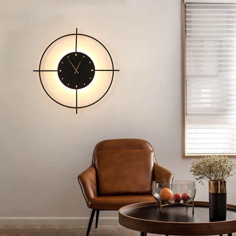 Golden LED Wall Clock