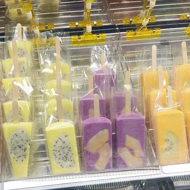DecorBites™ Ice Cream Bags: Transparent Popsicle Storage for Frozen Treats & Snacks
