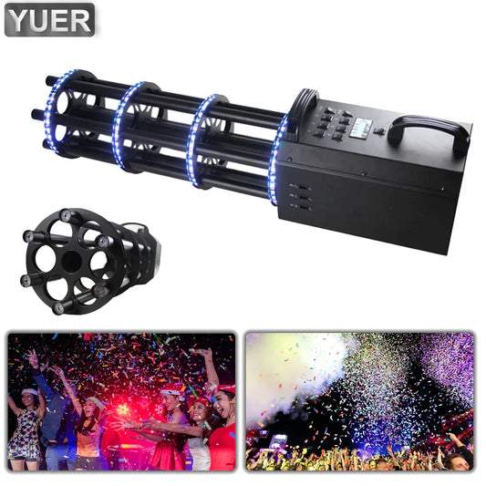 DecorBites™ LED Firework Cannon Six Head Salute Machine for Stage Party Celebration