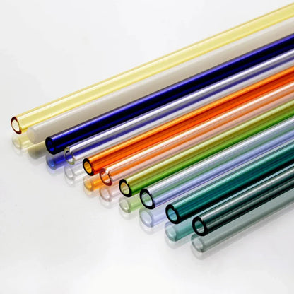 DecorBites™ Glass Drinking Straw: Eco-Friendly & Colourful Bar Accessory