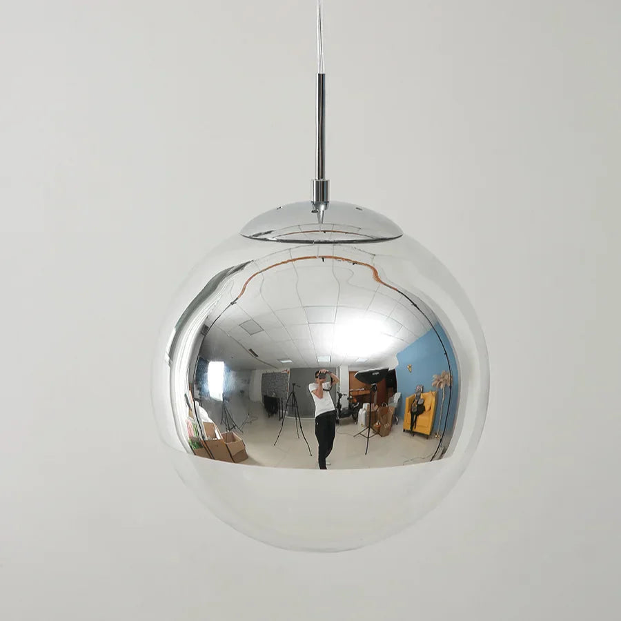 DecorBites™ Gold Glass Ball LED Pendant Light for Bedroom, Living Room - Modern Art Hanging Lamp