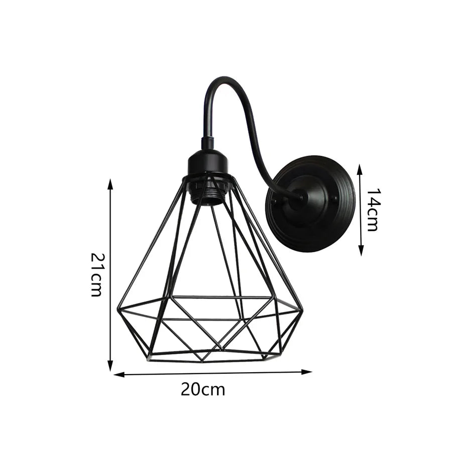 DecorBites™ Iron Cage Wall Sconce for Indoor Bedroom, Bar Counter, and ReadingAreaView