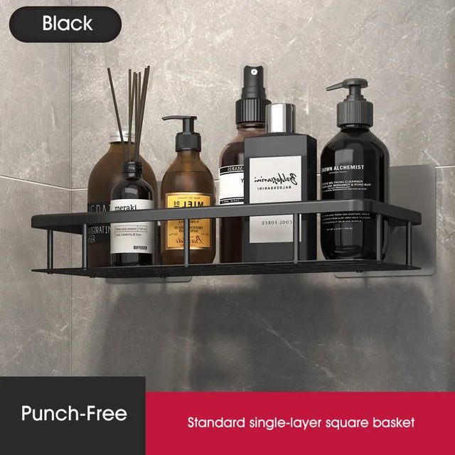 DecorBites™ Bathroom Corner Shelves Suction Cup Storage Rack Shower & Kitchen Organizer