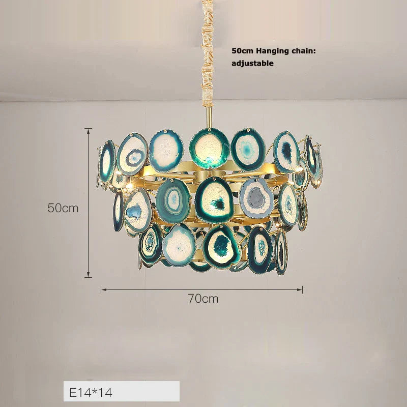 Colorized Agate Chandelier