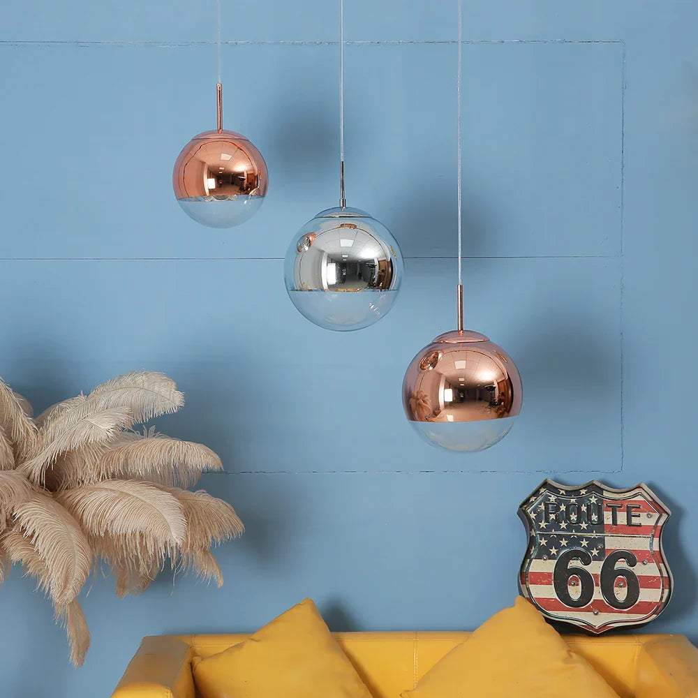 Gold Glass Modern Pendant Light