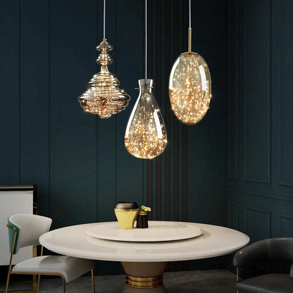 DecorBites™ Crystal Chandelier: Nordic Luxury Pendant Lighting for Dining Room, Bedroom, and Bar