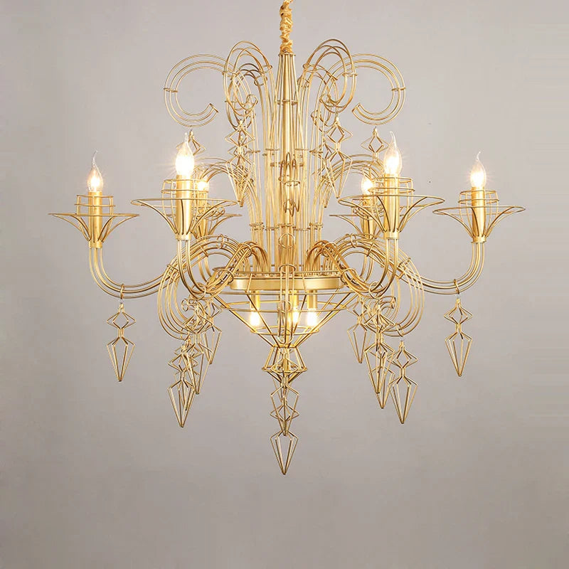 DecorBites™ Baroque Designer Hanging Chandelier - LED Lighting for Foyer