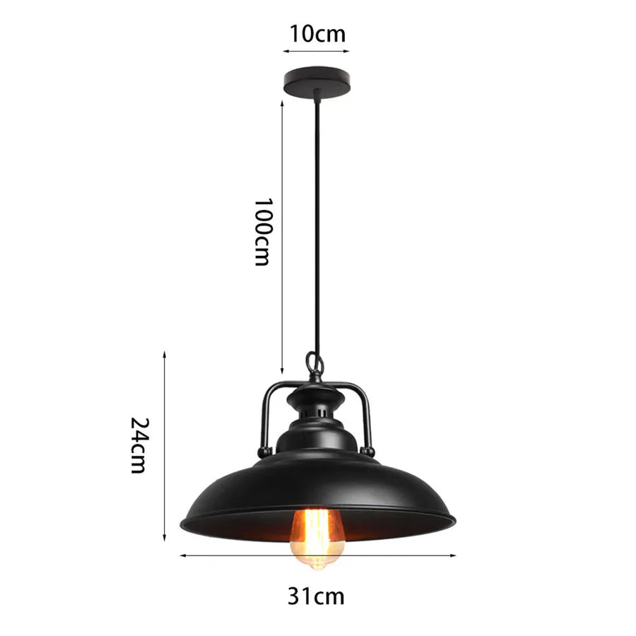 DecorBites™ Industrial Iron Pendant Lights for Home and Retail Spaces