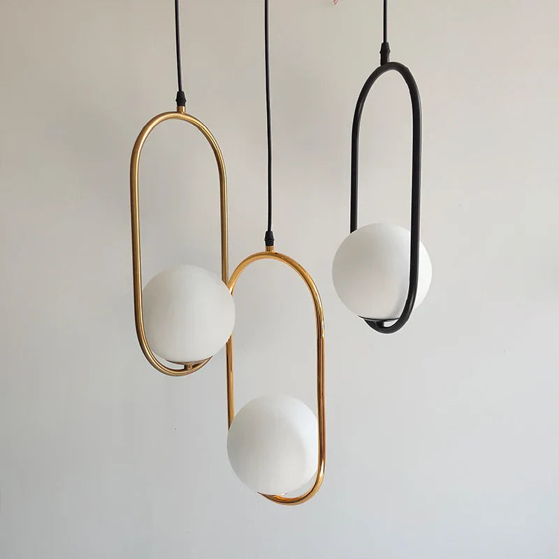 DecorBites™ Glass Ball Pendant Lights | Modern Nordic LED Hanging Lamp for Dining and Bar