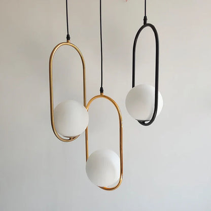 DecorBites™ Glass Ball Pendant Lights | Modern Nordic LED Hanging Lamp for Dining and Bar
