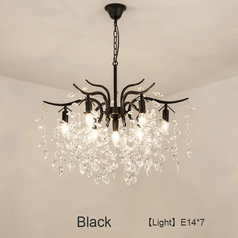 DecorBites™ Crystal LED Chandelier: Luxury Indoor Lighting for Home, Kitchen, Living Room
