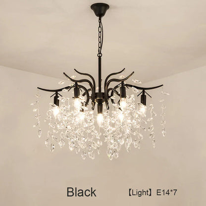 DecorBites™ Crystal LED Chandelier: Luxury Indoor Lighting for Home, Kitchen, Living Room
