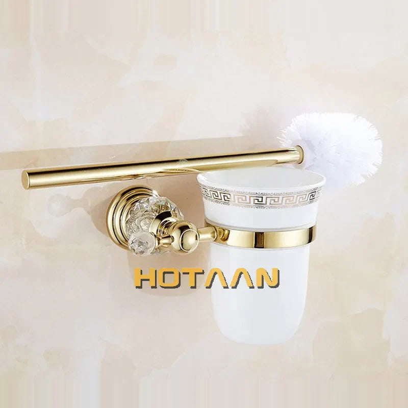 Gold Crystal Bath Set