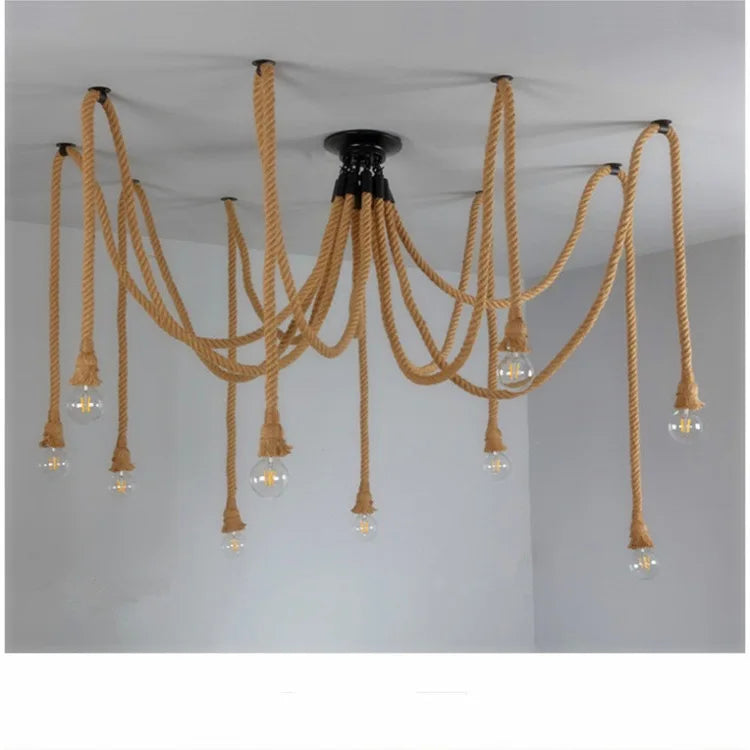 Vintage Rope Spider Chandelier