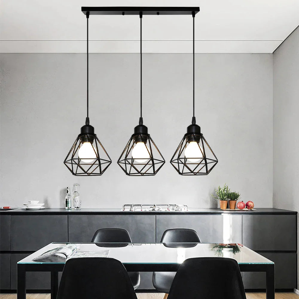 DecorBites™ Iron Frame Pendant Chandelier for Restaurant Teahouse Lighting