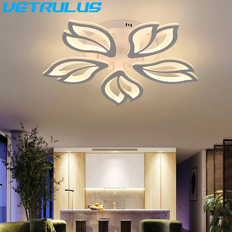 DecorBites™ Geometric Acrylic LED Ceiling Chandelier for Modern Nordic Decor