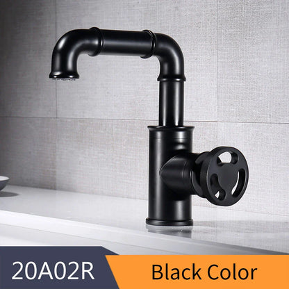 DecorBites™ Gold Brass Basin Faucet: Hot & Cold Water Mixer Tap for Modern Bathrooms