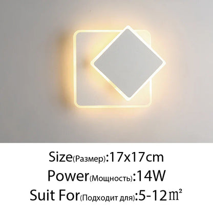 DecorBites™ LED Wall Lamps: Modern Spin Design for Bedroom, Hall, Living Room - 90-260V