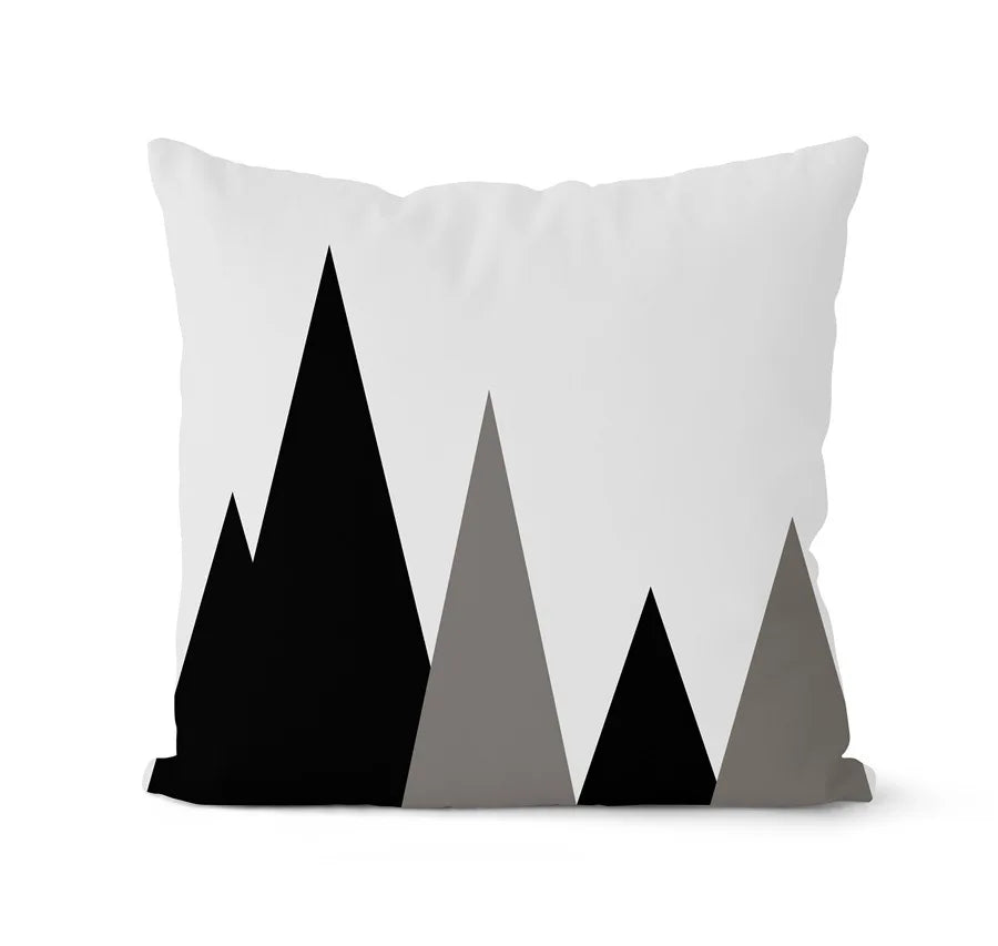 DecorBites™ Geometric Black & White Pillowcase Set – Home Sofa Decoration Cushion