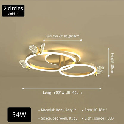 DecorBites™ Luxe Butterfly LED Ceiling Lamp: Modern, Bright & Elegant Atmosphere