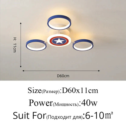 DecorBites™ LED Ceiling Light for Kid's Room Chandelier Bedroom Decorative Lamp