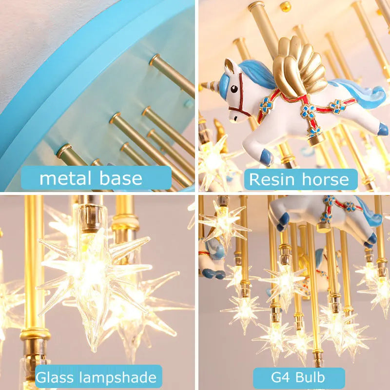 Resin Horse Ceiling Light