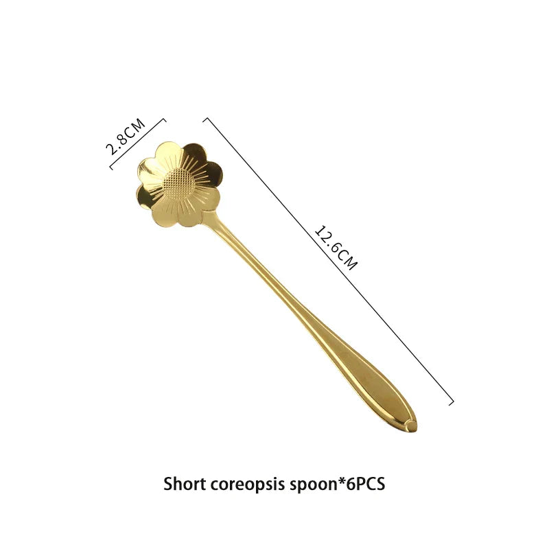 Gold Stainless Teaspoon Set