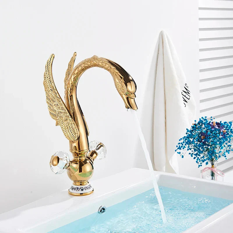 Crystal Handle Basin Faucet