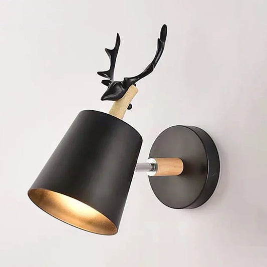 DecorBites™ LED Antlers Wall Lamp Colorful Wooden Nordic Vintage Modern Loft Light