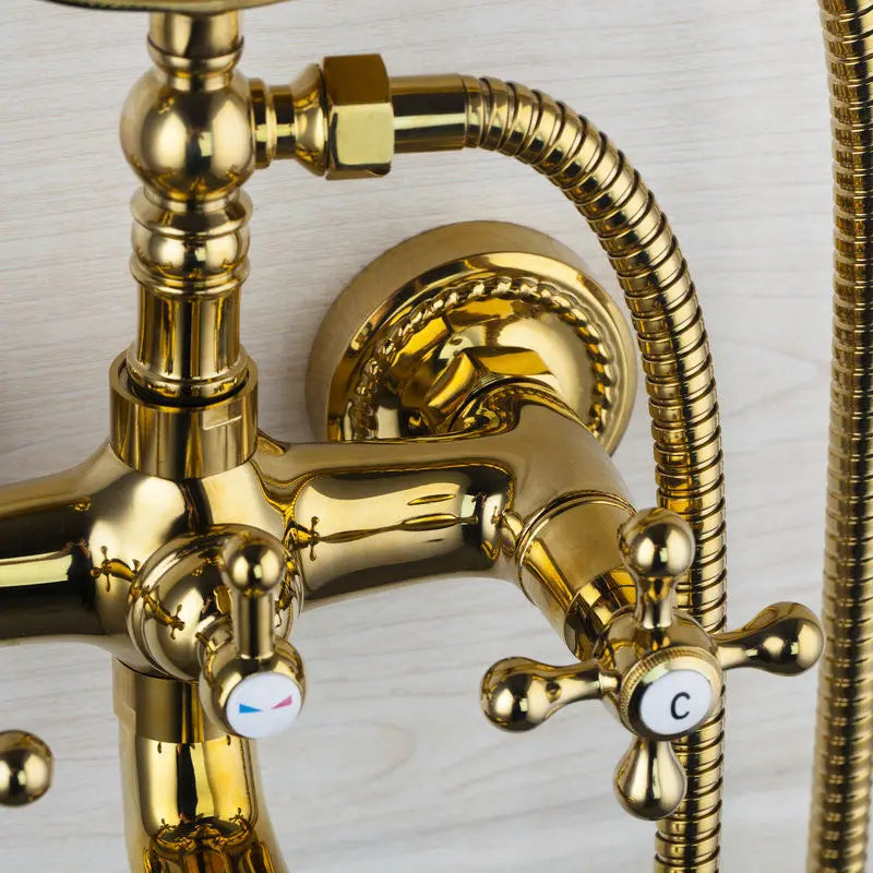 Gold Contemporary Double Handle Bathroom Faucet