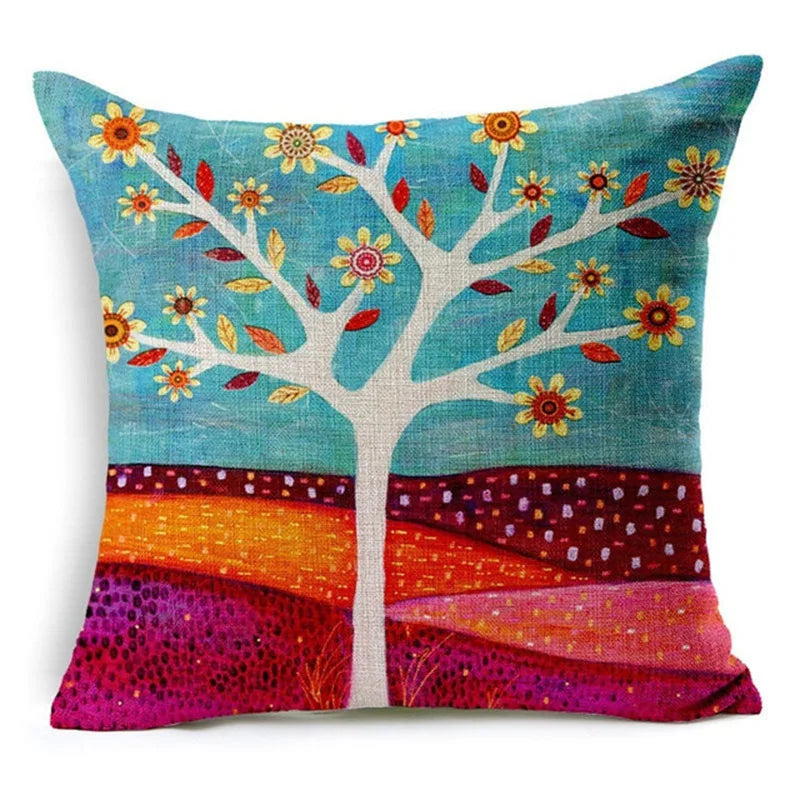 DecorBites™ Green Leaves Decorative Throw Pillowcase 45*45cm for Sofa Home Decor
