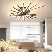 Polished Iron Ceiling Chandelier