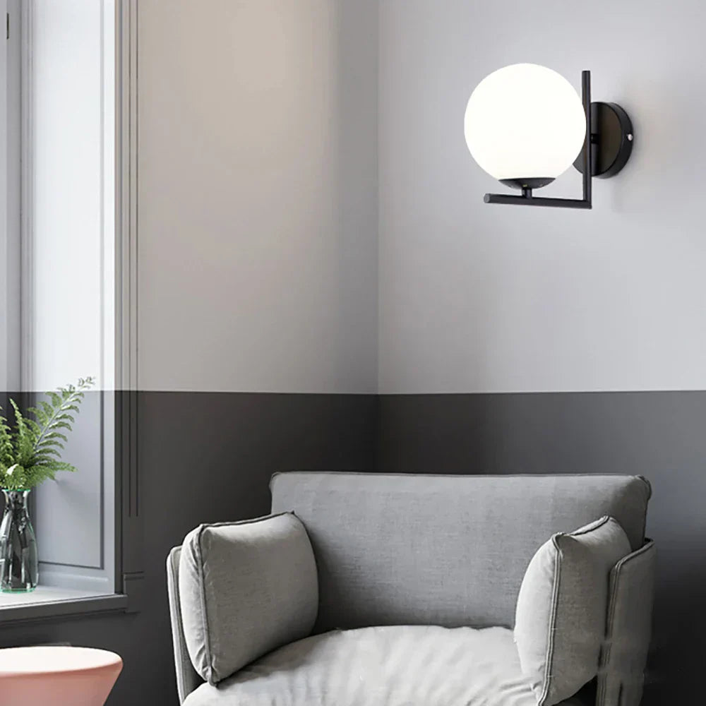 DecorBites™ Glass Ball LED Wall Lamp for Corridor Bedroom Living Room Décor